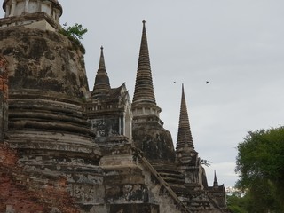 Obraz premium ancient temple in ayutthaya thailand
