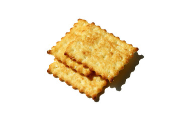 french cracker. pattern on a white background. insulated biscuits