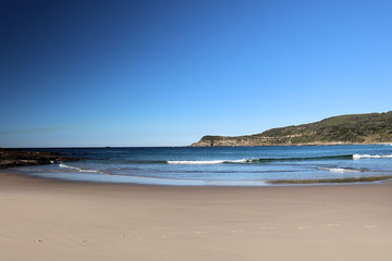 Fototapeta na wymiar Bongon Beach Sand and Surf Australia