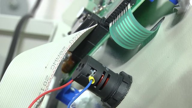 Detail of an electronic printed circuit