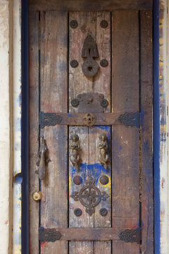 Antique Decorated Asian Door