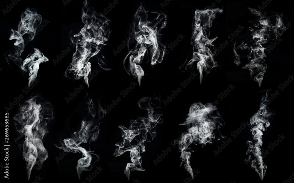 Fototapete A large amount of smoke is taken  with many options available in various graphic