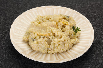 Risotto with pear and gorgonzola