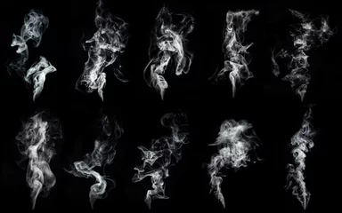 Fototapete Rauch Eine große Menge Rauch wird mit vielen Optionen in verschiedenen Grafiken aufgenommen