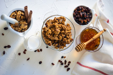 Oatmeal with ingredients