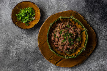 Traditional georgian dish lobio