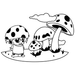 fungu elf in garden magic character