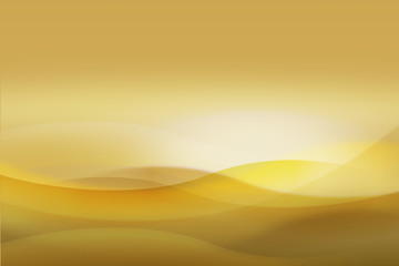 光輝くウェーブ　金色と黄色の背景 