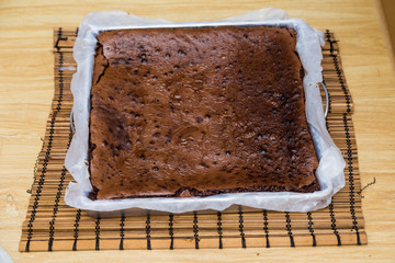 Handmade craft chocolate brownie cacao sweet