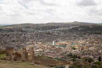 Fototapeta na wymiar The fascinating city of Fes, Morocco and its wonderful architecture