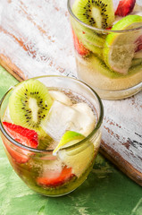 Summer drink.Fruit lemonade