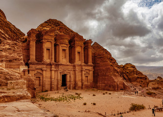 The Treasury at Petra Ruins in Jordan.