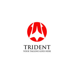 Trident logo design vector template