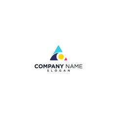 logo A triangle colorful