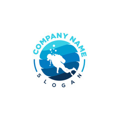 aquatic logo emblem blue