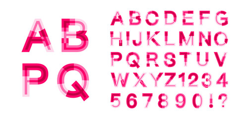 Abstract font. Minimalist alphabet. Abc design. White font. Geometric abstract technology font. Futuristic alphabet. Design letters and numbers.