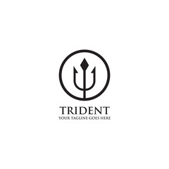 Trident logo design vector template