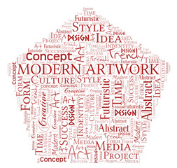 Modern Artwork word cloud. Wordcloud made with text only.