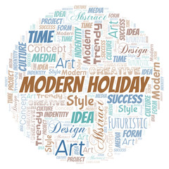 Obraz premium Modern Holiday word cloud. Wordcloud made with text only.