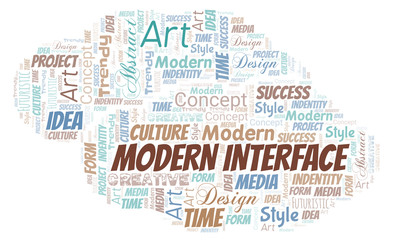 Fototapeta premium Modern Interface word cloud. Wordcloud made with text only.
