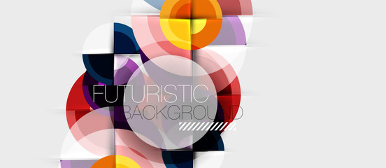 Fototapeta premium Geometric design abstract background - circles