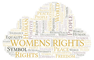 Womens Rights word cloud. Wordcloud made with text only.