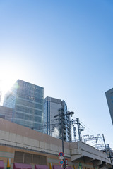 都会　梅田、中津周辺の風景