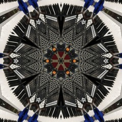 abstract pattern mandala digital print background black and white