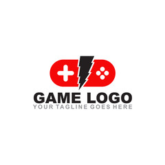 Games controller logo design vector template