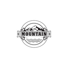 Mountain logo design vector template