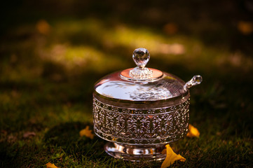 teapot on the grass