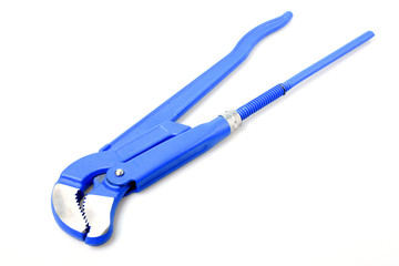 Steel wrench isolated on white background