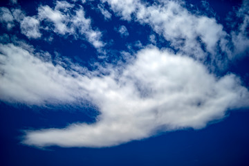 dramatic sky with clouds, late spring