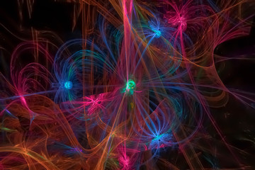 abstract digital fractal fantasy design  magic dynamic