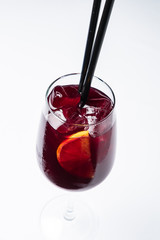 summer cocktail isolated on the white
