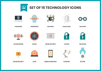 Business icons set for business, marketing, management