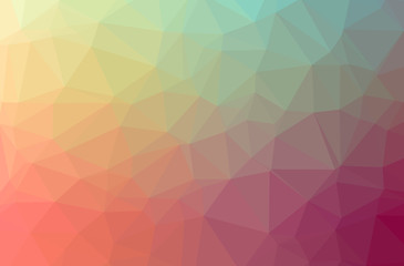 Illustration of abstract Red, Yellow horizontal low poly background. Beautiful polygon design pattern.