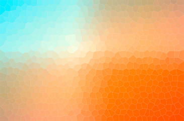 Illustration of abstract Orange, Blue And Yellow Small Hexagon Horizontal background.
