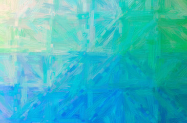 Abstract illustration of blue and green Bristle Brush Oil Paint background