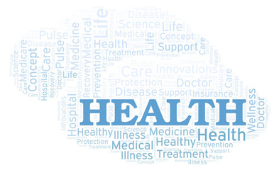 Obraz premium Health word cloud.