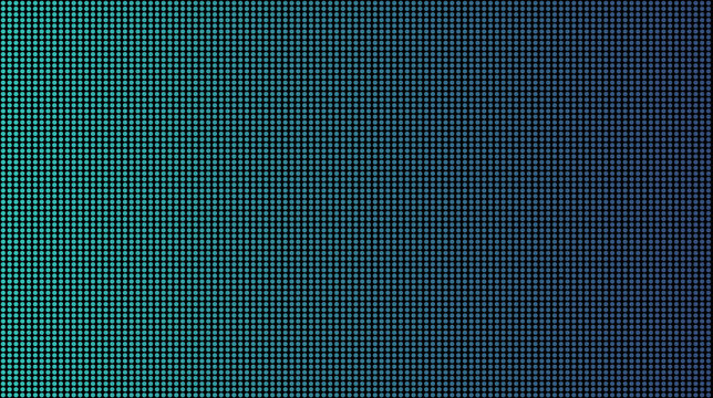 Dot Pixel Digital Background In Colorful For Design. Small Circle Or LED On Black Background. Similar To Television Screen