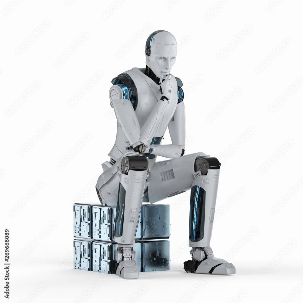 Poster ai robot think or compute