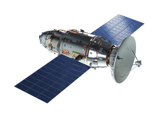 Fototapeta premium Satellite dish with antenna