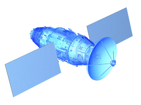 Satellite dish wireframe