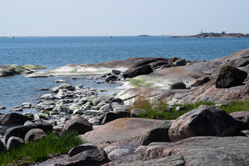 rocks and sea