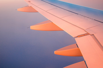Fototapeta na wymiar Sunset from an Air Plane