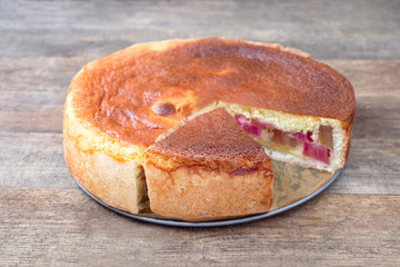 Rahmkuchen mit Rhabarber