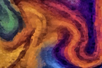 Abstract acrylic background. Watercolor texture. Psychedelic crazy art. Unusual elegant design pattern. Warm and very bright pastel colors. Dry liquid little acrylic effect. Swirls and waves elements.