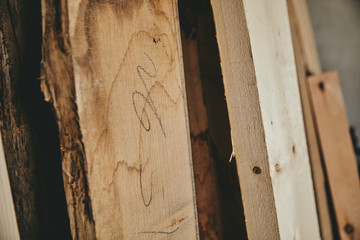 quality cedars wood board closeup