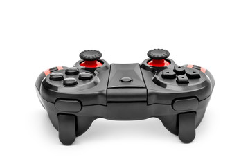 Gamepad on white background.